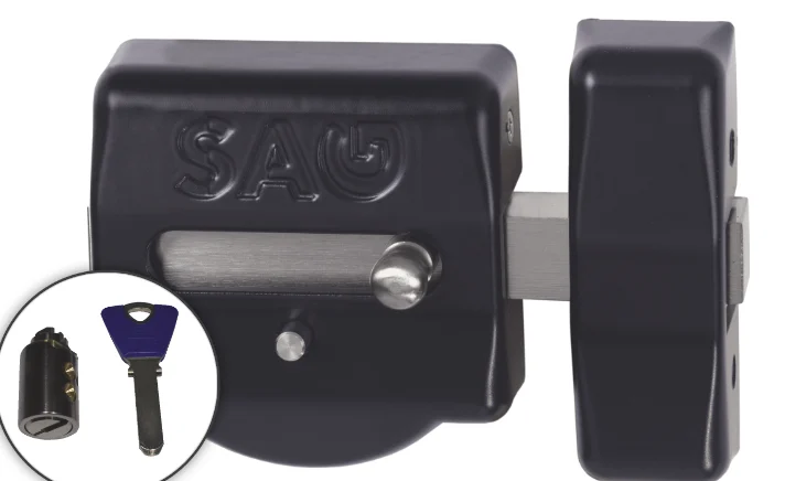 Cerrojo de sobreponer SAG EP50 con cilindro KESO 8000